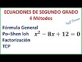 4 MÉTODOS para resolver ECUACIONES DE SEGUNDO GRADO de forma sencilla