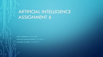 Artificial intelligence Assignment 6 ENG 1101