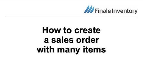 Creating sales order with many line items