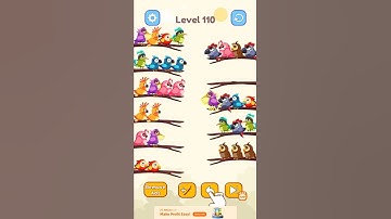 Bird Color Sort Puzzle Level 110 Solution