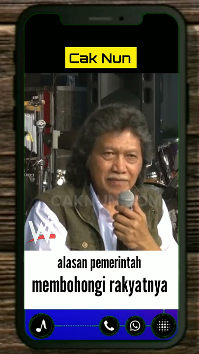cak nun alasan rakyat sering di bohongi