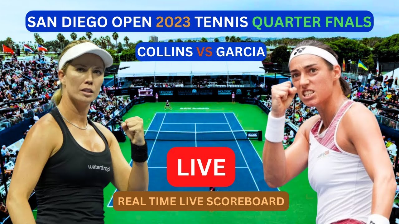 Danielle Collins Vs Caroline Garcia LIVE Score UPDATE Today 2023 San Diego Open Tennis Quarter Fnals