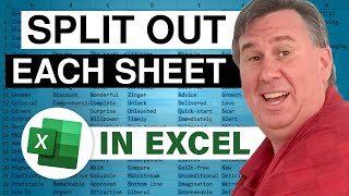 excel - split workbook by worksheets - episode 2107