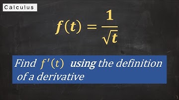 Differentiation Using The Definition of a Derivative