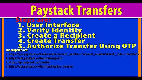 Transfer app in Paystack API