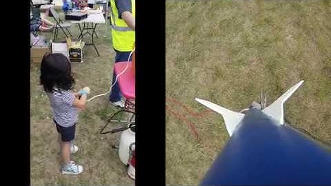 Scratch build model rocket launch