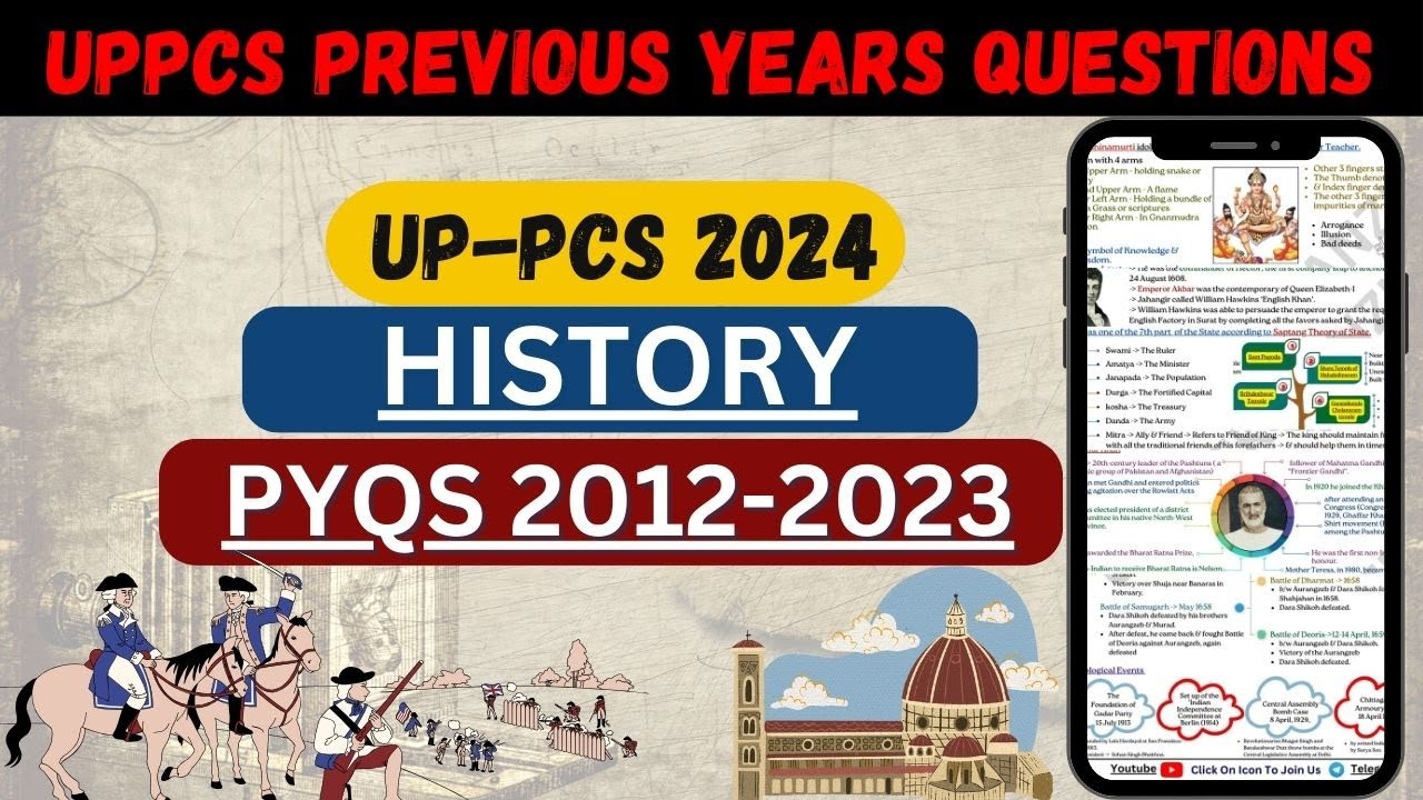 PCS 2024 uppsc uppcs previous year old question paper full History pyq ...