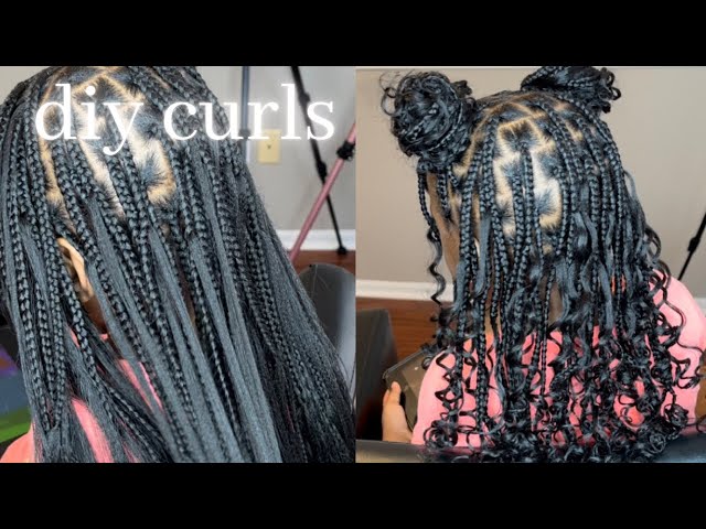 Long Black Curly Hairdo With Braided Extensions
