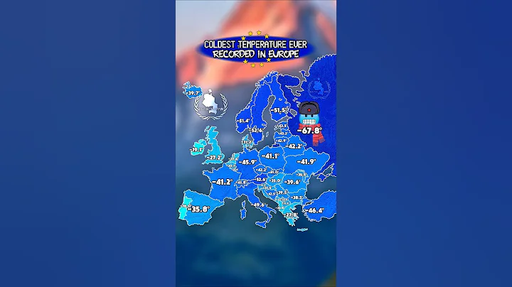 coldest temperature in europe #europe #map #geography #history #mapping #mapper #edit #shorts