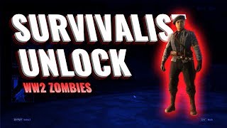 WW2 ZOMBIES - SOLO ALL SURVIVALIST CHALLENGES! (Call of Duty WW2 Zombies) screenshot 2
