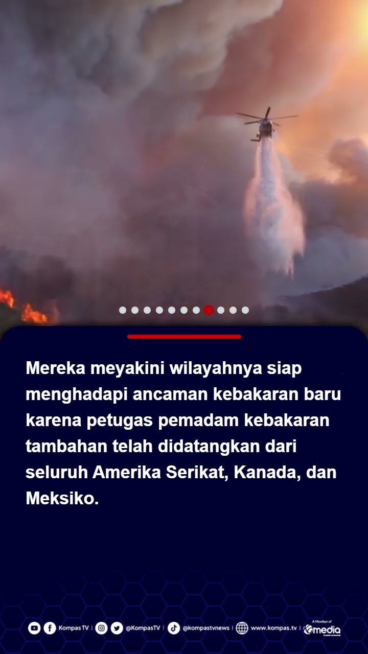 Kebakaran di Los Angeles Belum Padam, Warga Bersiap Hadapi Kebakaran Baru Imbas Angin Kencang