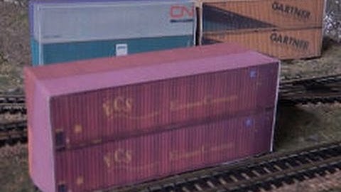 Build Your Own Free Printable 45ft Hi Cube Stack 4 in 1 Shipping Containers (N Scale model)