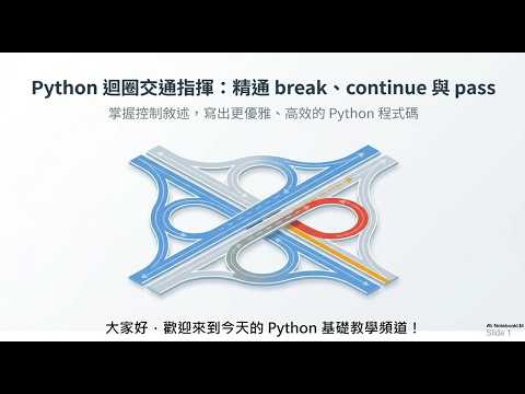 【Python 0074-break】精準控制迴圈流程｜一次搞懂 break、continue 與 pass 佔位符！