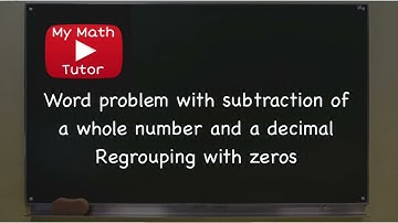 ALEKS | Word problem with subtraction of a whole number and a decimal: Regrouping with zeros