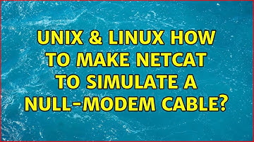 Unix & Linux: How to make netcat to simulate a null-modem cable?