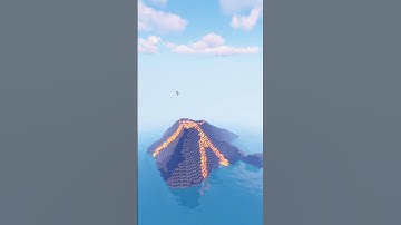 Make Volcano in Minecraft: Timelapse