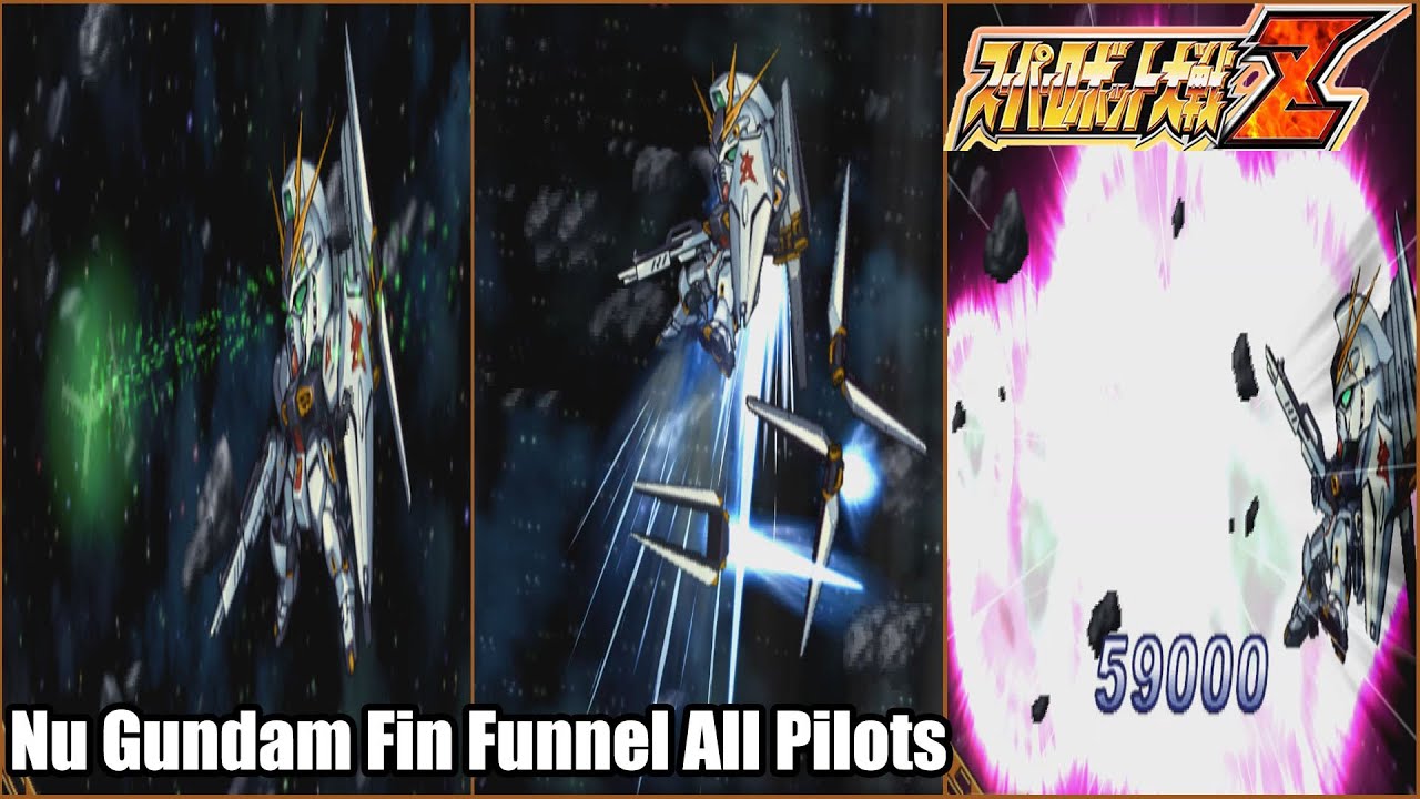 [ENG Sub]SRW Z - All Possible Characters Using Fin Funnel Attack - YouTube