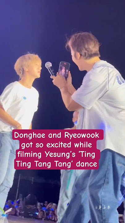 Donghae and Ryeowook got so excited while filming Yesung’s ‘Ting Ting Tang Tang’ dance 😂