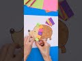 🍁REAL FUN! PAPER HEDGEHOG with a CRINKLY TWIST — No TOOTHPICKS Needed! #shorts #diy