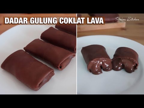 Petunjuk Memasak Dadar Gulung Coklat Lava | Chocolate Crepes Lava Cake Yang Enak