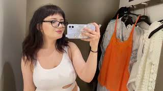 [4K] See-Through Lingerie And Clothes | Try-On Haul | At The Mall