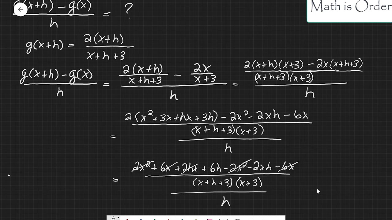 Difference Quotient Of A Function YouTube Difference quotient of a function youtube
