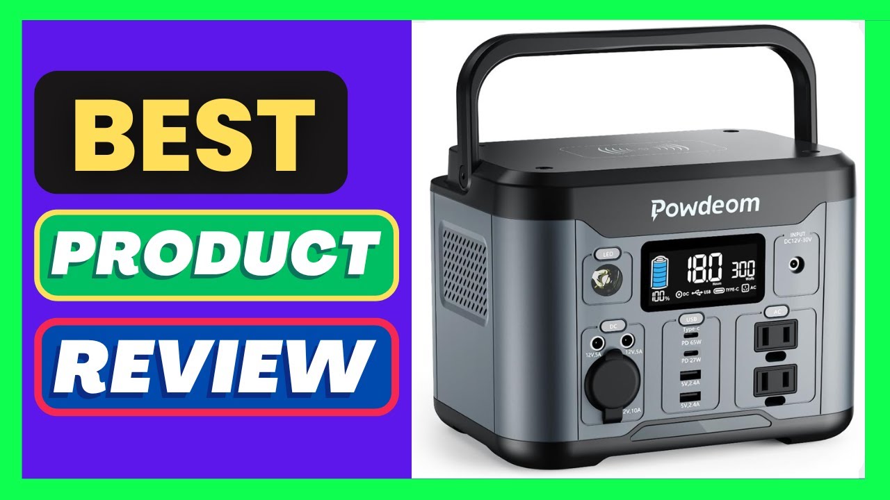 Powdeom 300W Portable Power Station, Powdeom 296Wh Power