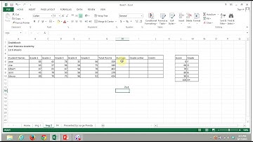 Excel: Creating a Gradebook
