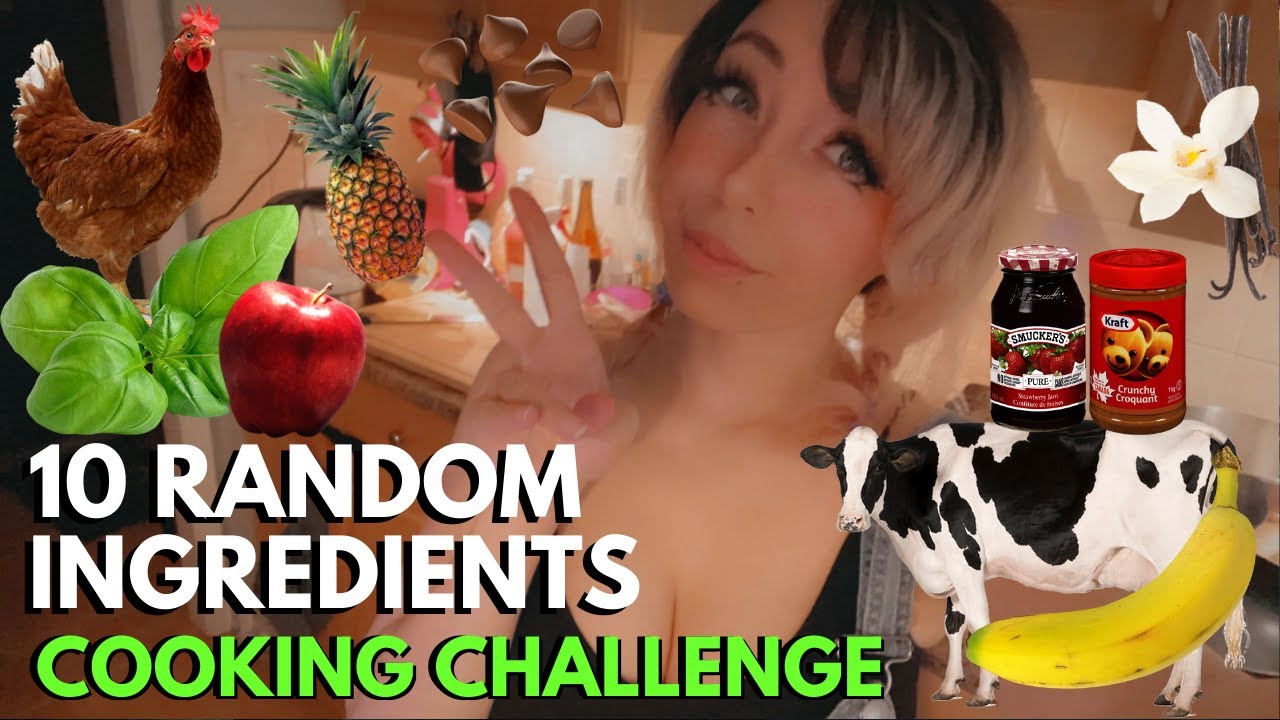 Random ingredients COOKING CHALLENGE for charity [10 ingredients] - YouTube