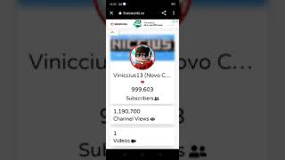 Viniccius13 (Novo Canal) timelaspe to 1 million