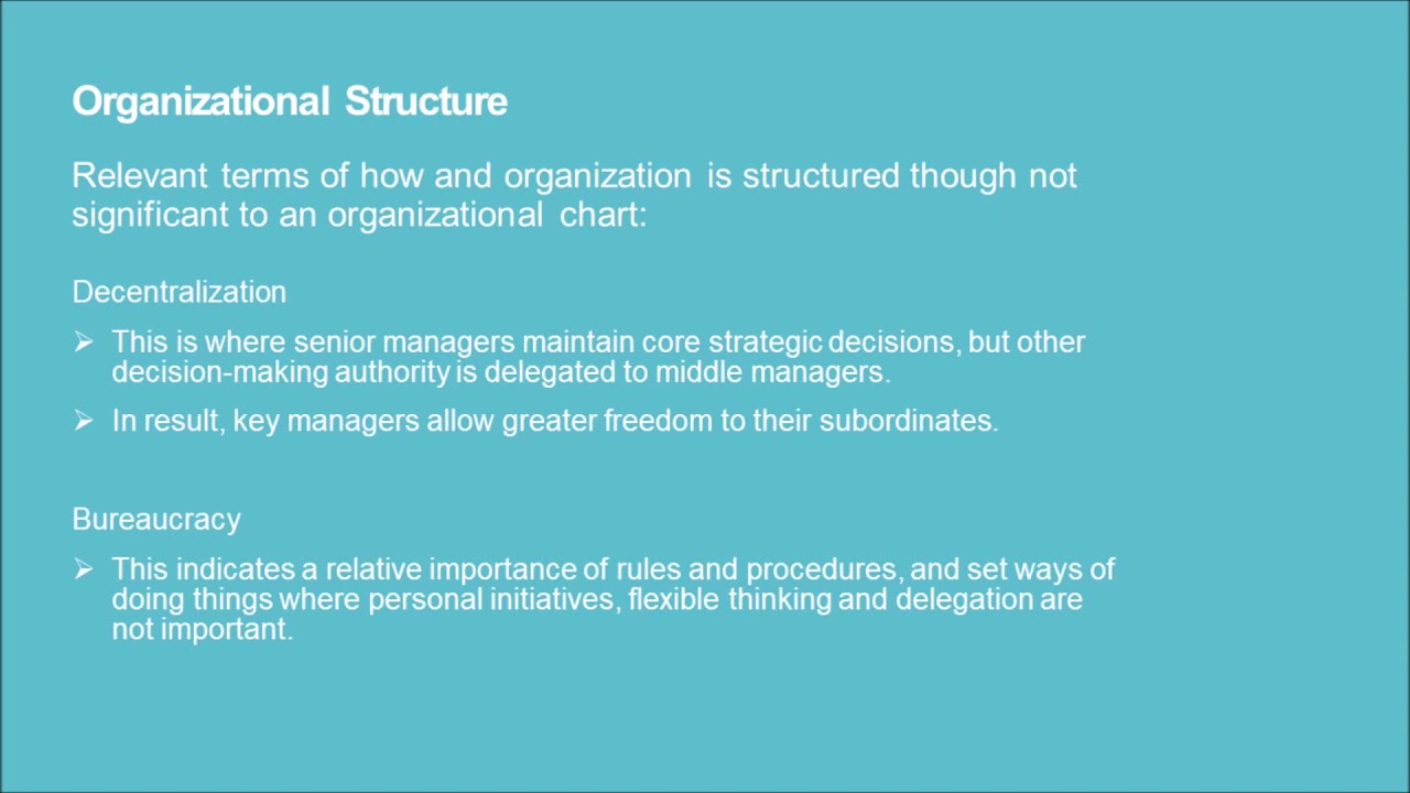 IB BUSINESS MANAGEMENT - UNIT 2.2 Organizational Structure - YouTube