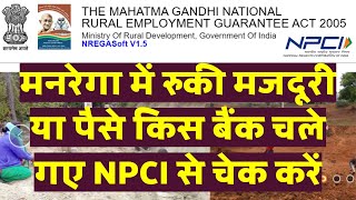 नरेगा मनरेगा लेबर पेमेंट बैंक पोर्टल से कैसे चेक करें। Nrega payment check NPCI portal