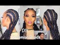DIY BOHO  FEED IN BRAIDS!(Cheap Protective Style)- ft Dossier