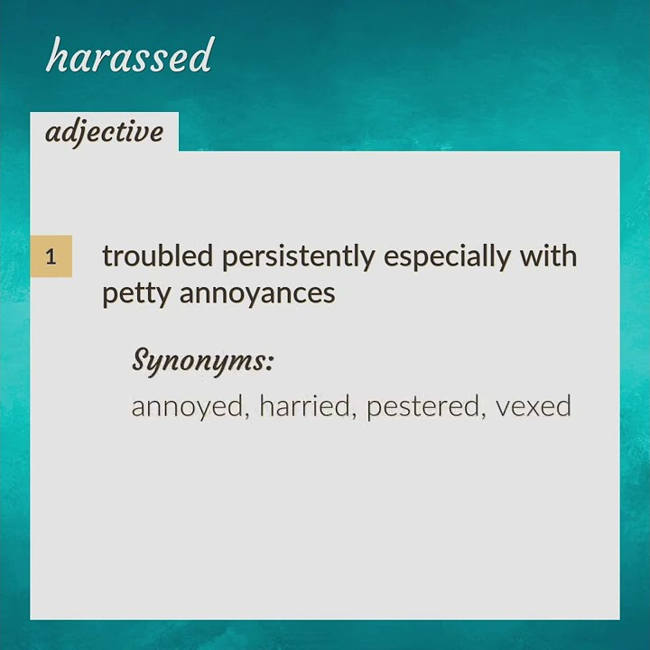 Harassed Meaning Of Harassed YouTube harassed-meaning-of-harassed-youtube