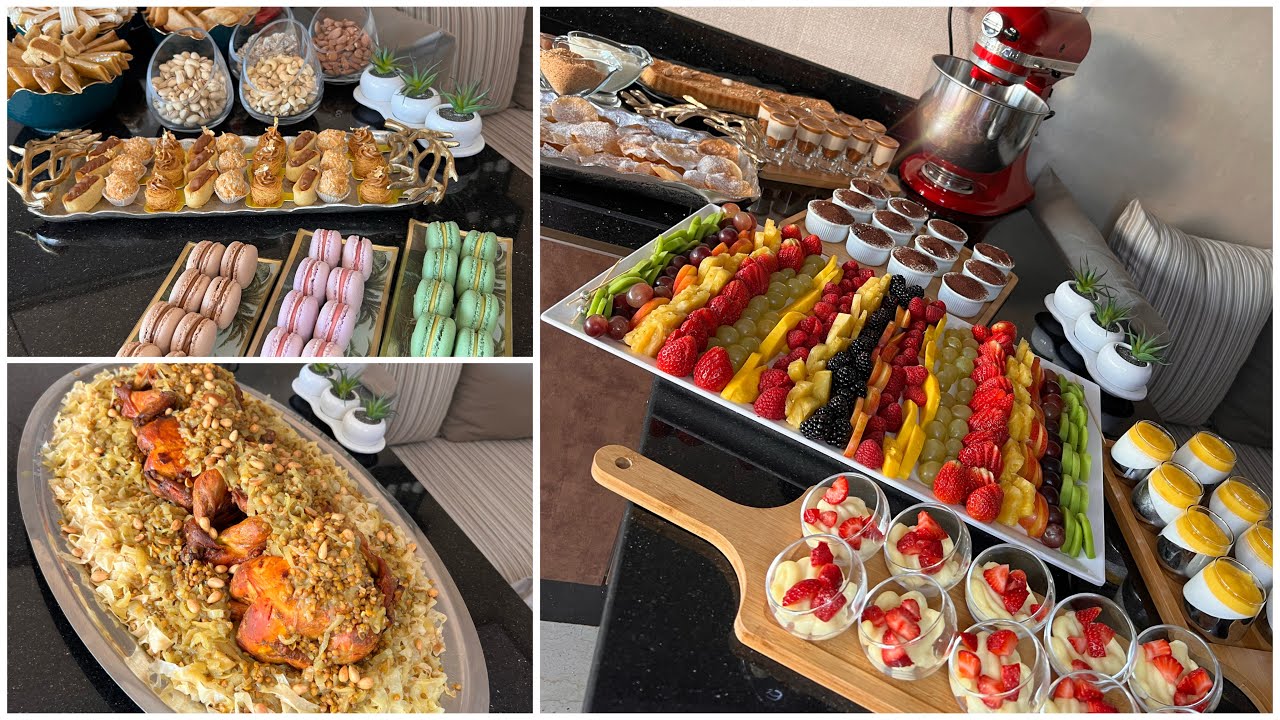 ضيافة للغداء بالرفيسة المغربية البلدية مع تحليات متنوعة و ساهلة و شكيلات لتزيين طبلة أتاي 2022