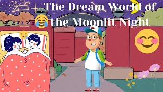 The Dream World of the Moonlit Night 🌙✨ #kidscartoon #poem #animation #sleeping 😴