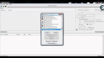 The process selection of cheat engine