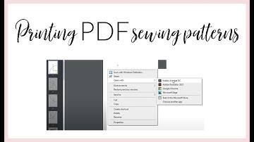Printing PDF sewing patterns