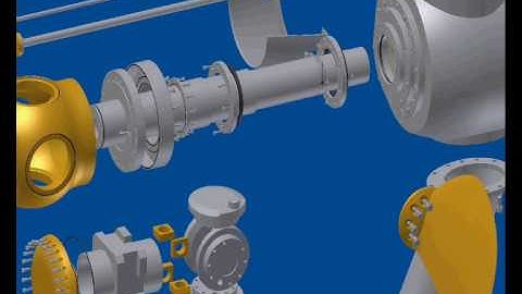 Azimuth propeller  Autodesk Inventor assembly simulation