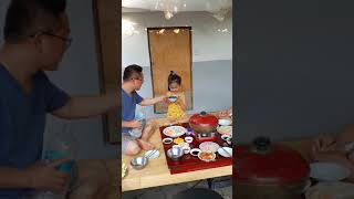 #ลูกครึ่งเกาหลี กินข้าวเย็นบ้านน้า #ปลาดิบ