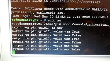 Mono GPIO RaspberryPi - Test 2