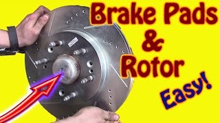 DIY How to Replace Front Brake Pads and Rotors on a 2014 GMC Sierra  Chevy Silverado Disk Brake Job