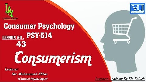 Consumer Psychology (PSY514)VU Urdu | Lecture No.43 | Learners Academy By Bia Baloch