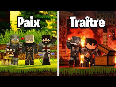 100 joueurs créent une civilisation MÉDIÉVALE sur minecraft: Pacifistes & Traîtres