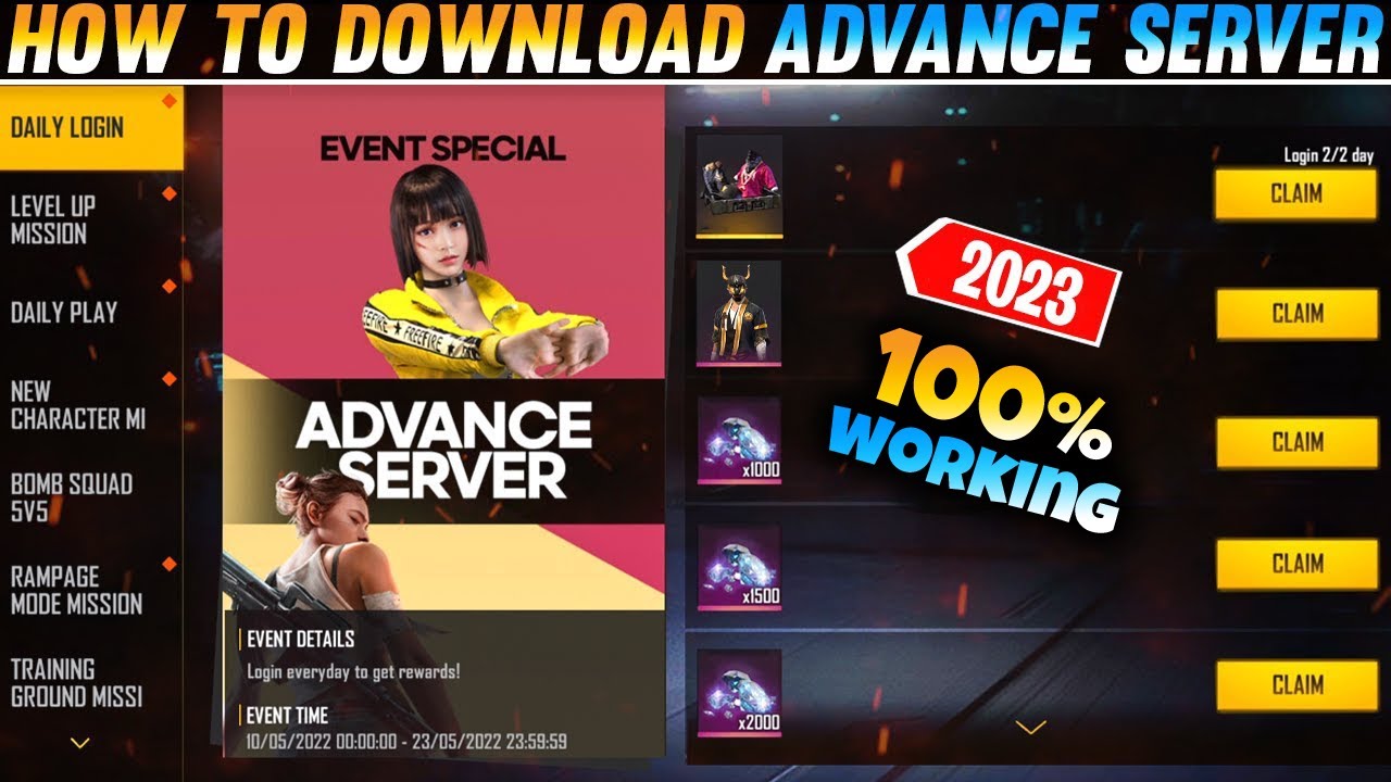 HOW TO DOWNLOAD FREE FIRE ADVANCE SERVER 2023 😱⚡