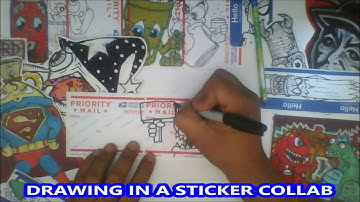 how to draw a character on a Sticker Collab - Como Dibujar un Dragon