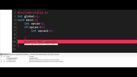 #Linguagem C Aula 4: Escopo de variáveis
