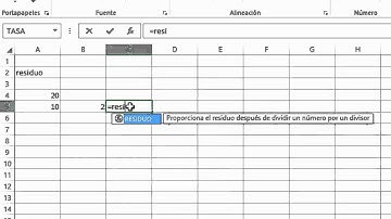 52. Función RESIDUO