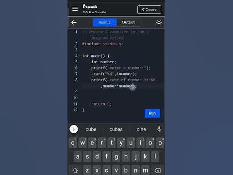 example for c programming Print Cube of a given number in C programming ...
