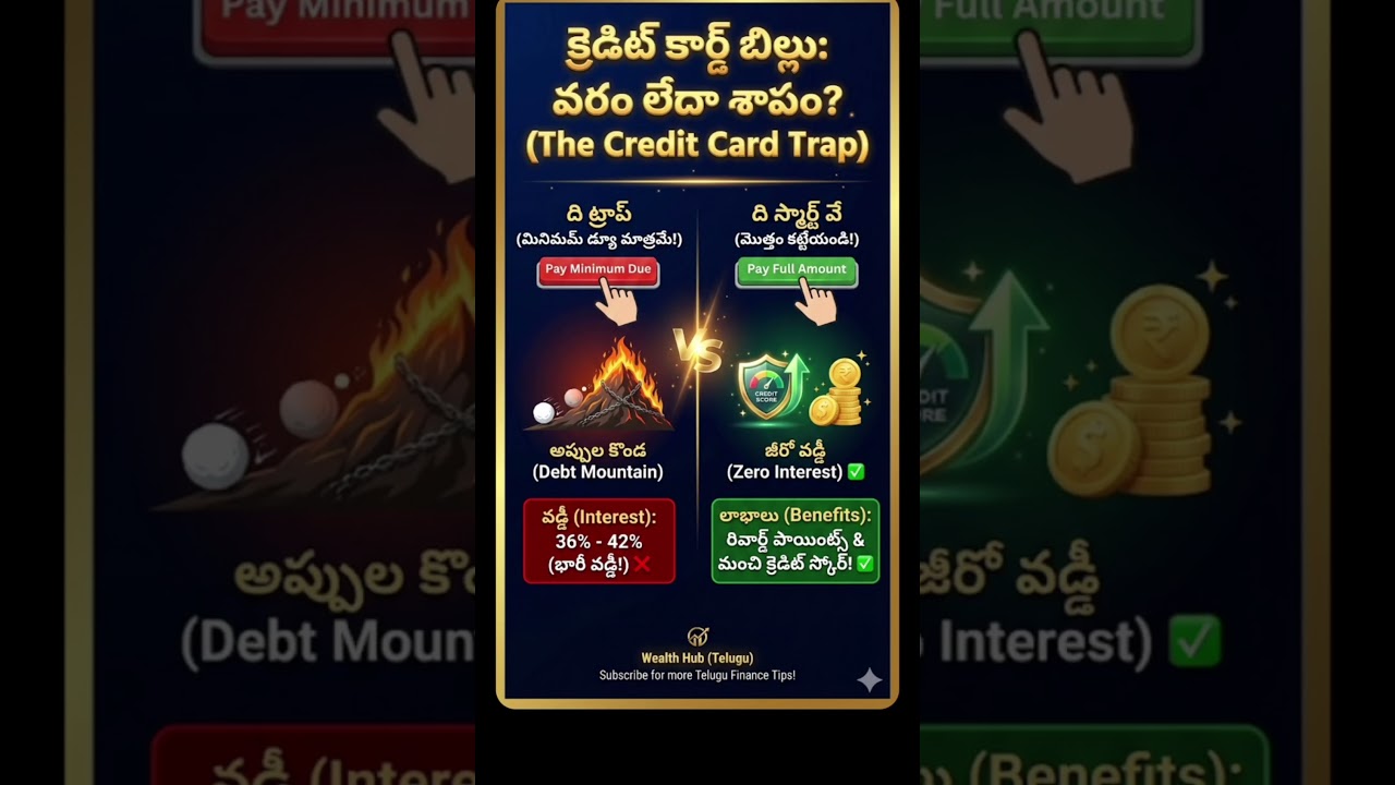 క్రెడిట్ కార్డ్ బిల్లులో 'Minimum Due' మాత్రమే కడుతున్నారా? 😱🚫 అయితే మీరు ఉచ్చులో పడ్డట్టే! 
